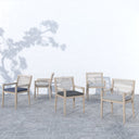 Chic Sherwood Outdoor Dining Armchair Washed Brown - Faye Ash