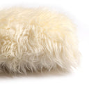 Elegant Lalo Lambskin Lumbar Pillow - Cream Cover Insert