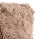 Elegant Lalo Lambskin Lumbar Pillow - Taupe Cover Insert