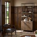 Verity Trey Modular Wide Bookcase - Auburn Poplar