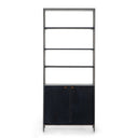 Aria Trey Modular Wide Bookcase - Black Wash