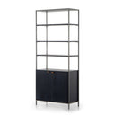 Verity Trey Modular Wide Bookcase - Black Wash
