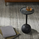 Opal Viola Accent Table - Black Marble