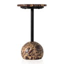 Opal Viola Accent Table - Merlot Marble