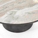Atria Corbett Coffee Table - Small Hammered Grey Creamy Taupe Marble