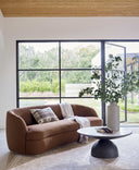 Atria Corbett Coffee Table - Small Hammered Grey Creamy Taupe Marble