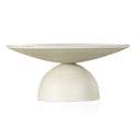 Atria Corbett Coffee Table - Small Textured Matte White Creamy Taupe Marble