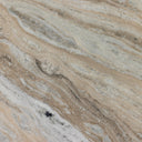 Atria Corbett Coffee Table - Small Textured Matte White Creamy Taupe Marble