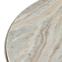 Atria Corbett Coffee Table - Small Textured Matte White Creamy Taupe Marble