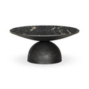 Atria Corbett Coffee Table - Small Hammered Grey Polished Black Marble
