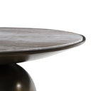 Atria Corbett Coffee Table - Small Aged Bronze Creamy Taupe Marble