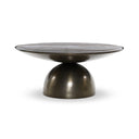 Atria Corbett Coffee Table - Small Aged Bronze Creamy Taupe Marble