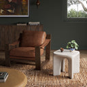 Verity End Table - White Concrete