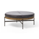 Luxe Edwyn Large Ottoman - Sonoma Black