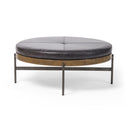 Luxe Edwyn Large Ottoman - Sonoma Black