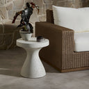 Verity Koda Outdoor End Table - Textured White