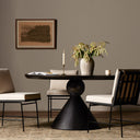 Aveline Bibianna Dining Table - Worn Black Marble