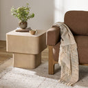 Vero Blanco End Table - Bleached Burl