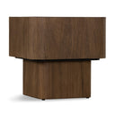 Vero Blanco End Table - Warm Umber Burl