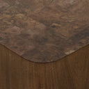 Vero Blanco End Table - Warm Umber Burl