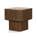 Vero Blanco End Table - Warm Umber Burl