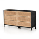 Luxe Haven Sydney 6 Drawer Dresser - Black Wash