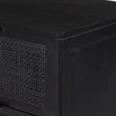 Luxe Haven Sydney 6 Drawer Dresser - Black Wash W Black Cane