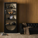 Ashford Higgs Bookcase - Brushed Ebony Oak Veneer