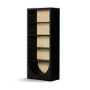 Ashford Higgs Bookcase - Brushed Ebony Oak Veneer