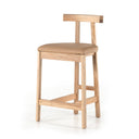 Verano Tex Bar Counter Stool - Counter Stool Natural Rosa Morada Natural Leather