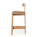 Aveline Tex Bar Counter Stool - Counter Stool Natural Rosa Morada Natural Leather