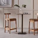 Aveline Tex Bar Counter Stool - Bar Stool Natural Rosa Morada Natural Leather