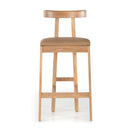 Verano Tex Bar Counter Stool - Bar Stool Natural Rosa Morada Natural Leather