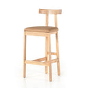 Aveline Tex Bar Counter Stool - Bar Stool Natural Rosa Morada Natural Leather