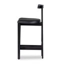 Aveline Tex Bar Counter Stool - Counter Stool Black Rosa Morada Black Leather