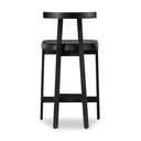 Aveline Tex Bar Counter Stool - Bar Stool Black Rosa Morada Black Leather