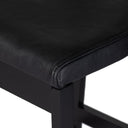 Verano Tex Bar Counter Stool - Bar Stool Black Rosa Morada Black Leather