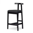 Verano Tex Bar Counter Stool - Bar Stool Black Rosa Morada Black Leather