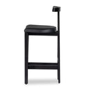 Aveline Tex Bar Counter Stool - Bar Stool Black Rosa Morada Black Leather