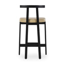Verano Tex Bar Counter Stool - Counter Stool Black Rosa Morada Natural Leather