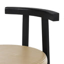 Verano Tex Bar Counter Stool - Bar Stool Black Rosa Morada Natural Leather