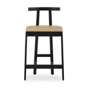 Verano Tex Bar Counter Stool - Bar Stool Black Rosa Morada Natural Leather