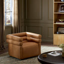 Aveline Evie Swivel Chair - Palermo Cognac