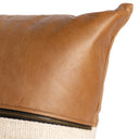 Premium Leather and Linen Pillow - 16X24