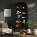 Aveline Tolle Cabinet - Drifted Matte Black W Drifted Oak