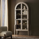 Aveline Tolle Cabinet - Rustic White Solid