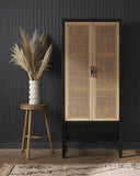 Aveline Caprice Narrow Cabinet - Black Wash Mango