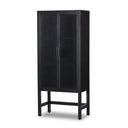Aveline Caprice Narrow Cabinet - Black Wash Mango W Black Cane