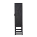Aveline Caprice Narrow Cabinet - Black Wash Mango W Black Cane