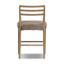 Evermore Glenmore Bar Counter Stool - Smoked Oak Counter Taupe Shearling